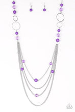 Load image into Gallery viewer, Bubbly Bright - Purple - Paparazzi Necklace Image
