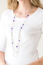 Load image into Gallery viewer, Bubbly Bright - Purple - Paparazzi Necklace Image
