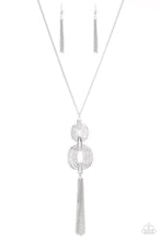 Load image into Gallery viewer, Timelessly Tasseled - Silver - Paparazzi Necklace Image
