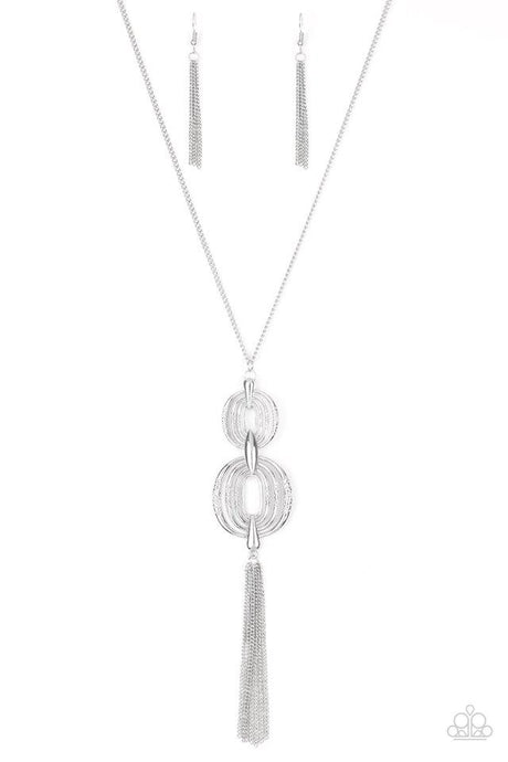 Timelessly Tasseled - Silver - Paparazzi Necklace Image