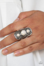 Load image into Gallery viewer, Stone Oracle - White - Paparazzi Ring Image
