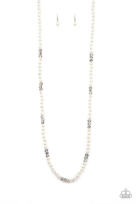 Girls Have More FUNDS - White - Paparazzi Necklace Image