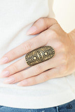 Load image into Gallery viewer, Tiki Trail - Brass - Paparazzi Ring Image
