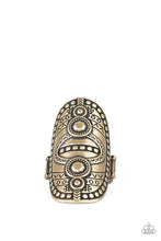 Load image into Gallery viewer, Tiki Trail - Brass - Paparazzi Ring Image
