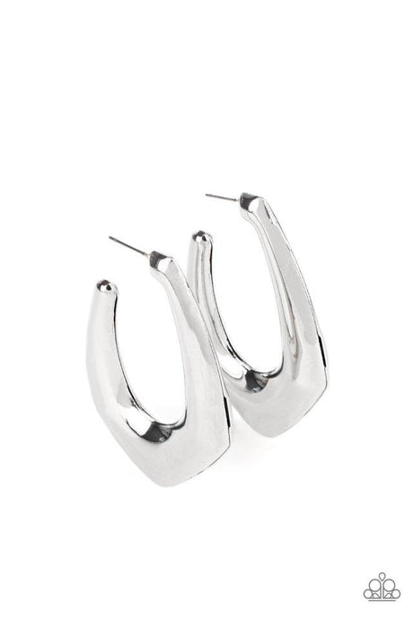 ​Find Your Anchor - Silver - Paparazzi Earring Image