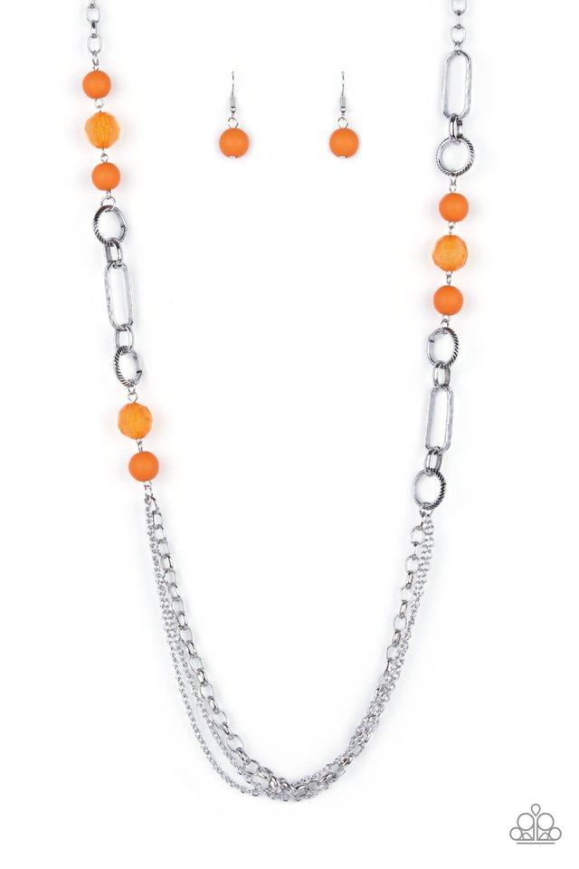 POP-ular Opinion - Orange - Paparazzi Necklace Image